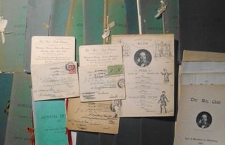 Item #125588 1900-1914 BOZ Club Papers, Annual Dinner, Correspondence, etc - 30 items. Charles...