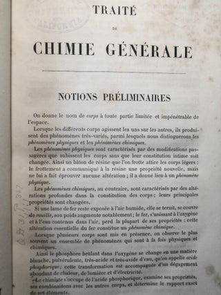 Traité de chimie générale, analytique industrielle et agricole - 6 Volumes (bound in 7), complete.