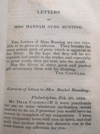 Memoir, Diary, and Letters of Hannah Syng Bunting
