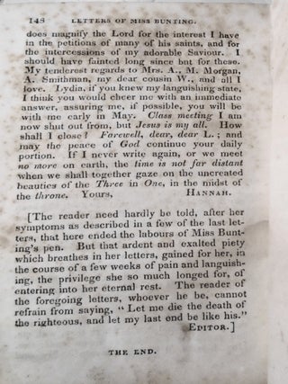 Memoir, Diary, and Letters of Hannah Syng Bunting