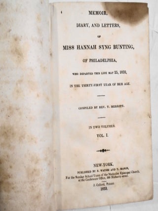 Memoir, Diary, and Letters of Hannah Syng Bunting