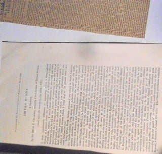 Item #125599 British Guiana: A sketch ( Read before the Society on Jan. 30th, 1896.) + The...