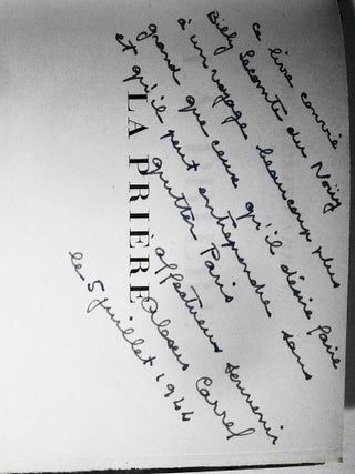La Pri&egrave;re + L'Homme, Cet Inconnu [Pair of signed books to Pierre Lecomte du Nouy]
